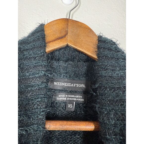 Wednesday's Girl Eyelash Midi Sweater Dress Womens Sz XS Fairy Grunge Witchy - Picture 5 of 8